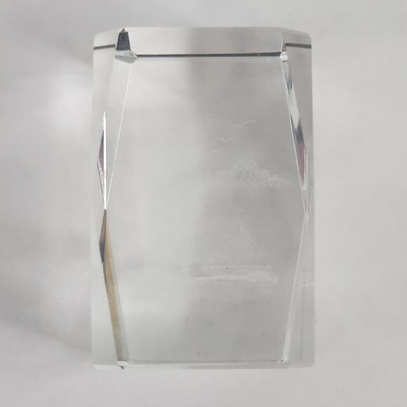 Paperweight‎ Laser Etched Prism Clear Crystal Cube Lighthouse Nautical Seagulls - Picture 9 of 13